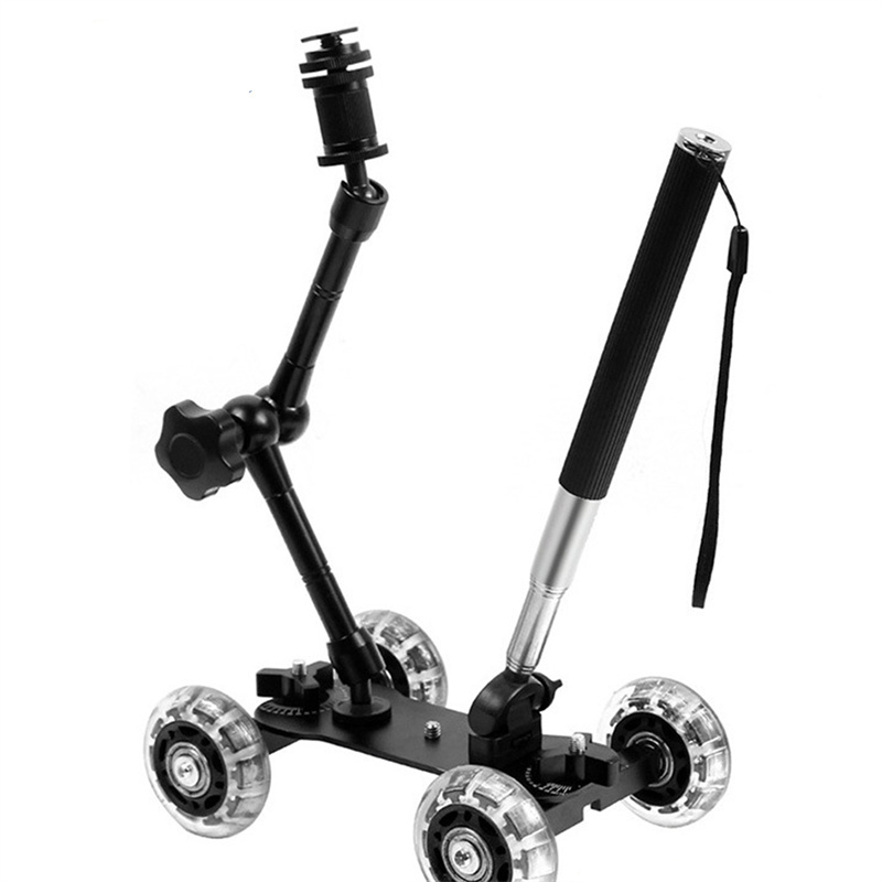 Camera Slider Rail - Mobile Rolling Sliding Dolly Stabilizer Skater