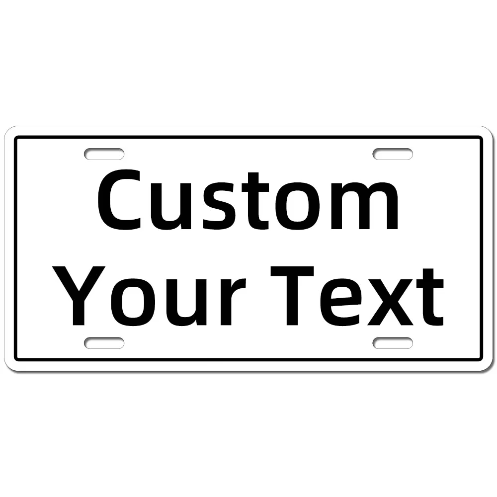 Photography Logo - Personalized Custom License Plate Shape Metal